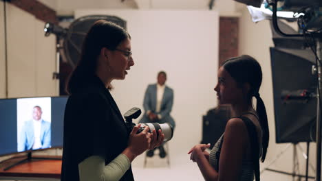 behind the scenes at a photography studio
