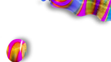 animación de formas abstractas que se mueven en un bucle sin costuras sobre un fondo blanco