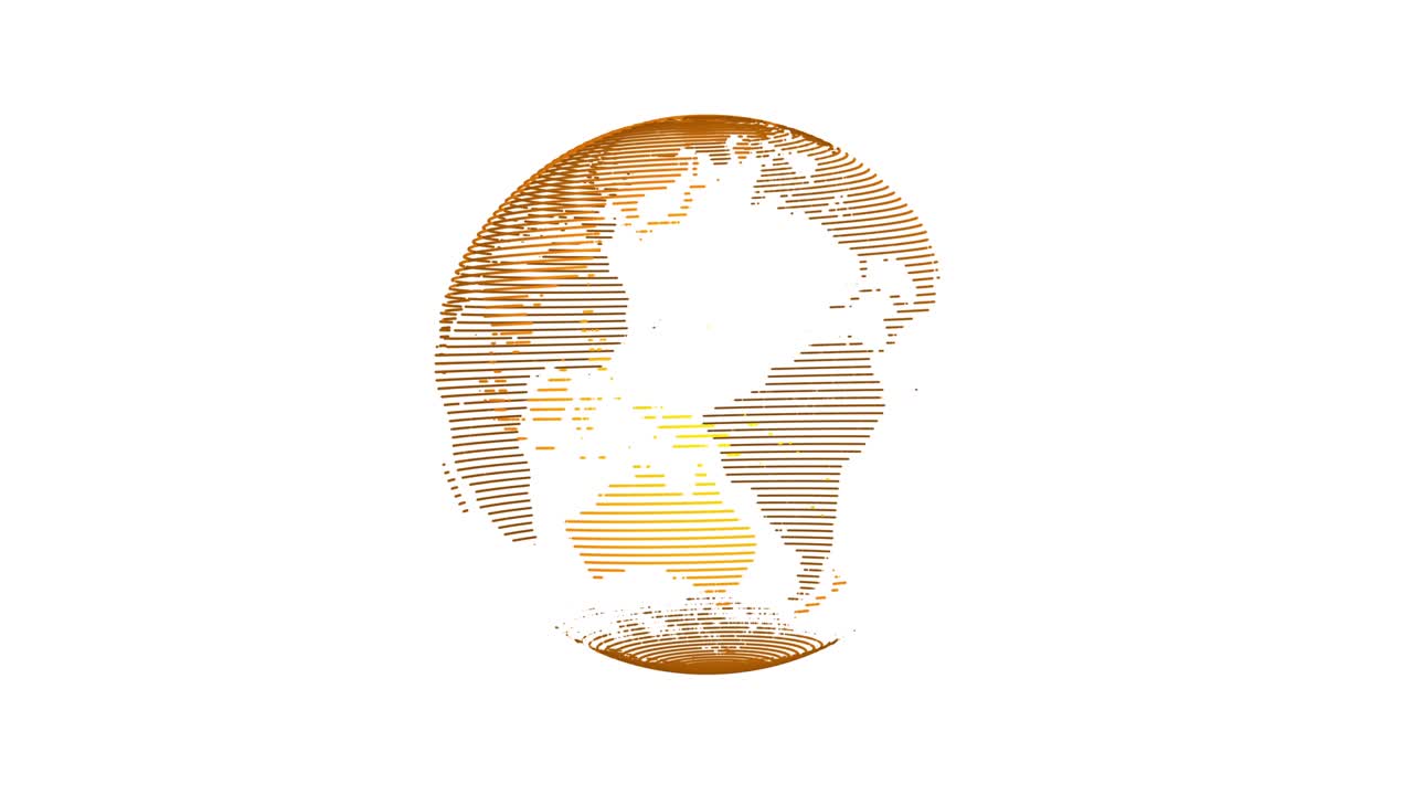 animación del globo giratorio del planeta tierra