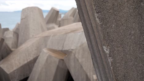 Concrete-formed-coastline-defence-geometric-shape-engineering-on-shoreline-dolly-right