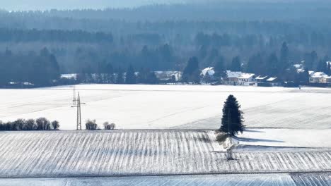 Verschneite-Landschaftsantenne