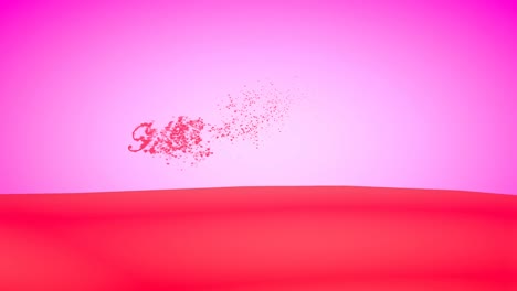 creatively flying heart from the word ''happy valentine's day''. background.