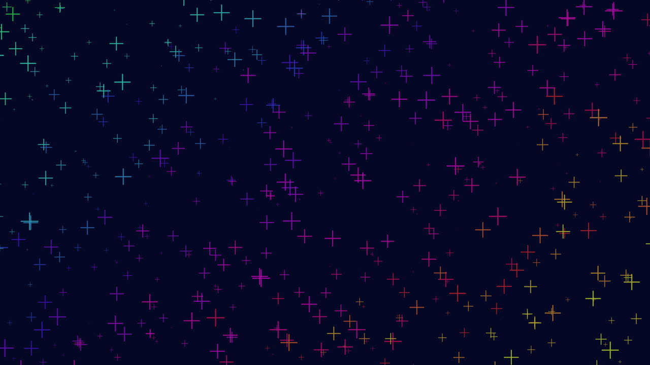 생동감 넘치는 다채로운 별, 검은색 배경의 원활한 패턴