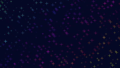 vibrant colorful stars seamless pattern on black background