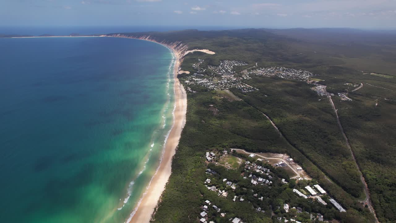 Rainbow Beach In Queensland, Australia - Aerial Panoramic