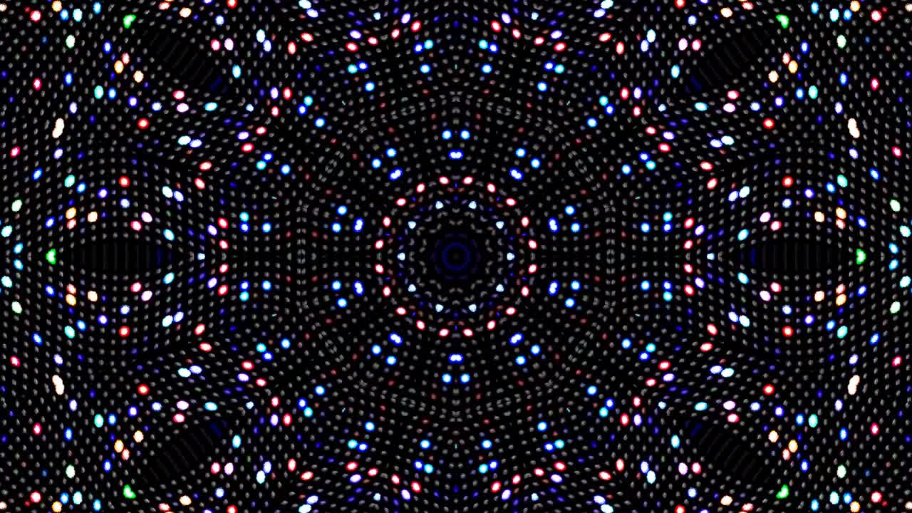 Beautiful abstract kaleidoscope that shines, a radiant light that regulates the subtle movements