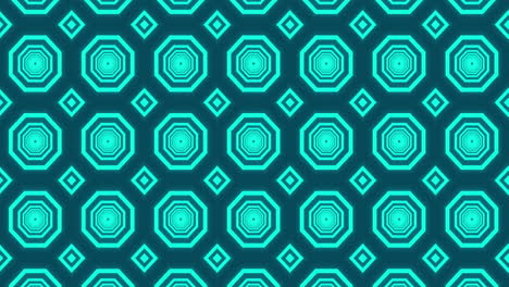 animación de la formación verde brillante de octagones que se mueven en un bucle sin costuras