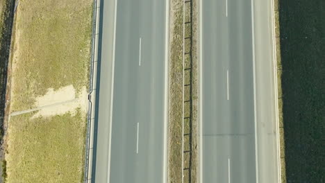 top view of car and vehicle traffic on the motorway in gdynia, sweden