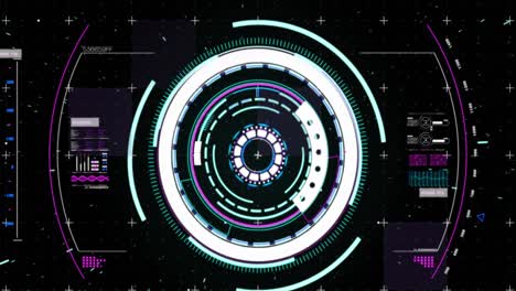 animación del procesamiento de datos sobre el escaneo del alcance