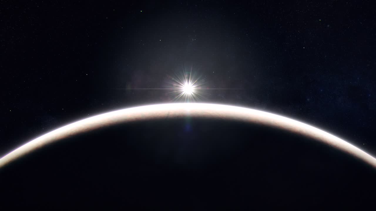 가스 거인인 목성에서 볼 수 있는 해가 뜨는 모습