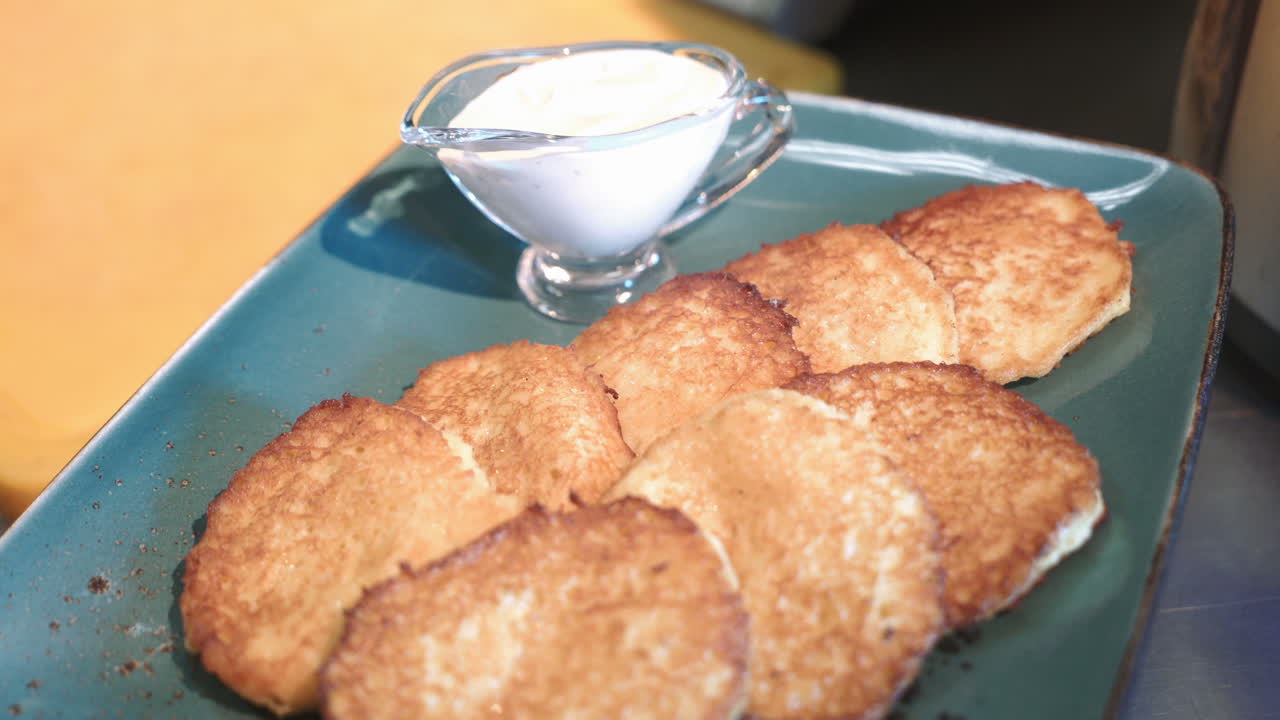 Potato Pancakes. Vegetable fritters. National cuisine.