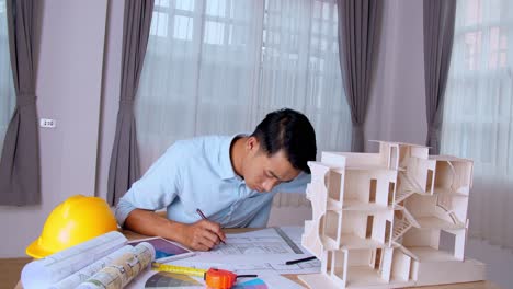 architect working with an architectural project