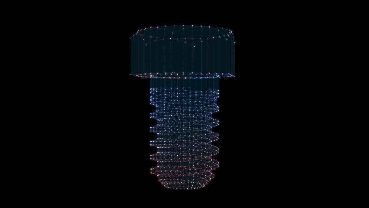 Bolt from particles isolated on black background