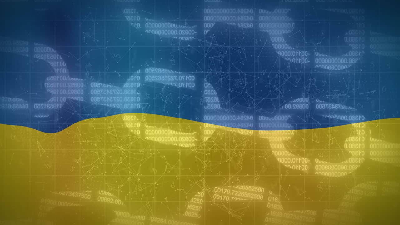 우크라이나  ⁇ 발 위의 블록 체인의 애니메이션