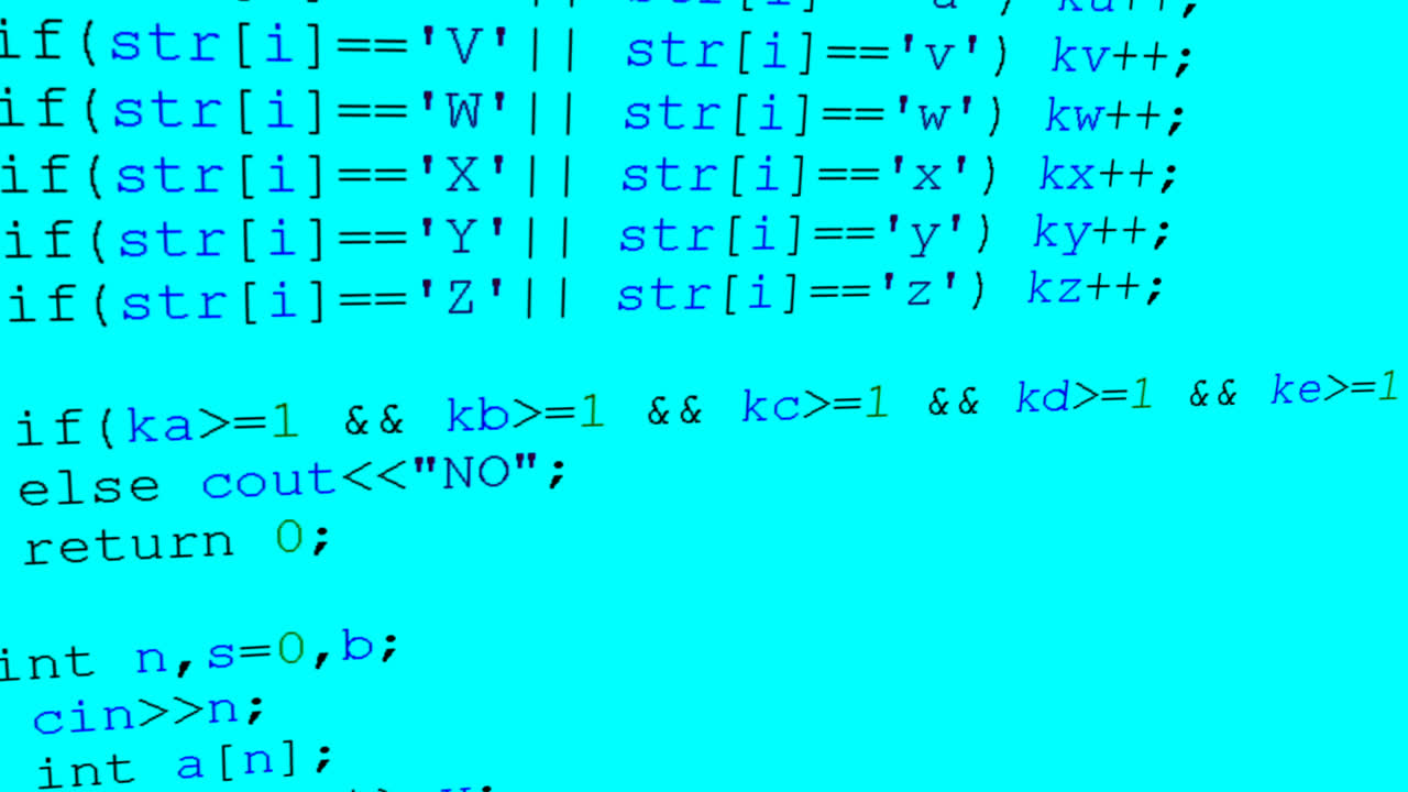 Quellcode auf dem Monitorbildschirm. Quellcode