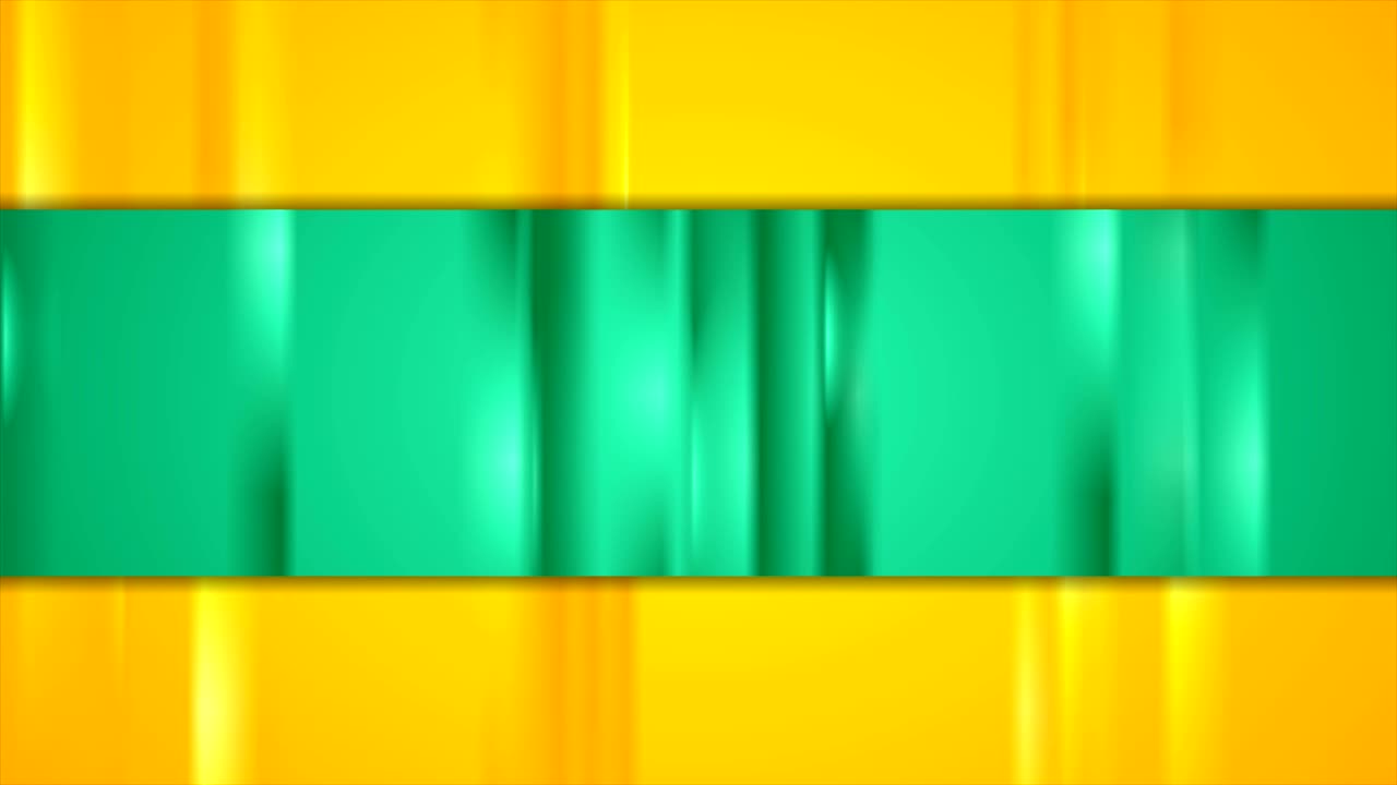 video de animación con rayas brillantes de color turquesa y naranja