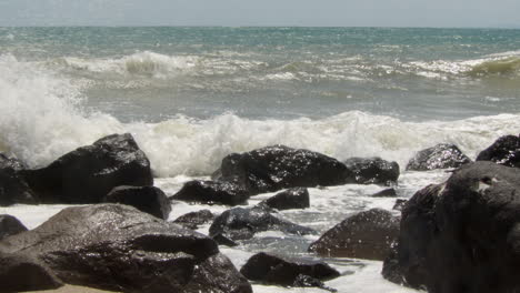 wave of the sea on the sand beach