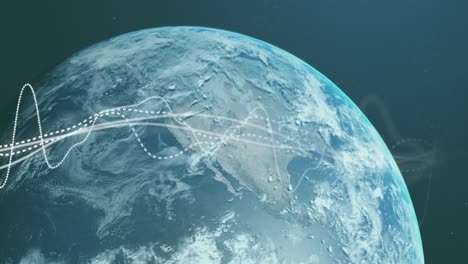 red de comunicaciones que procesa datos sobre el planeta tierra.