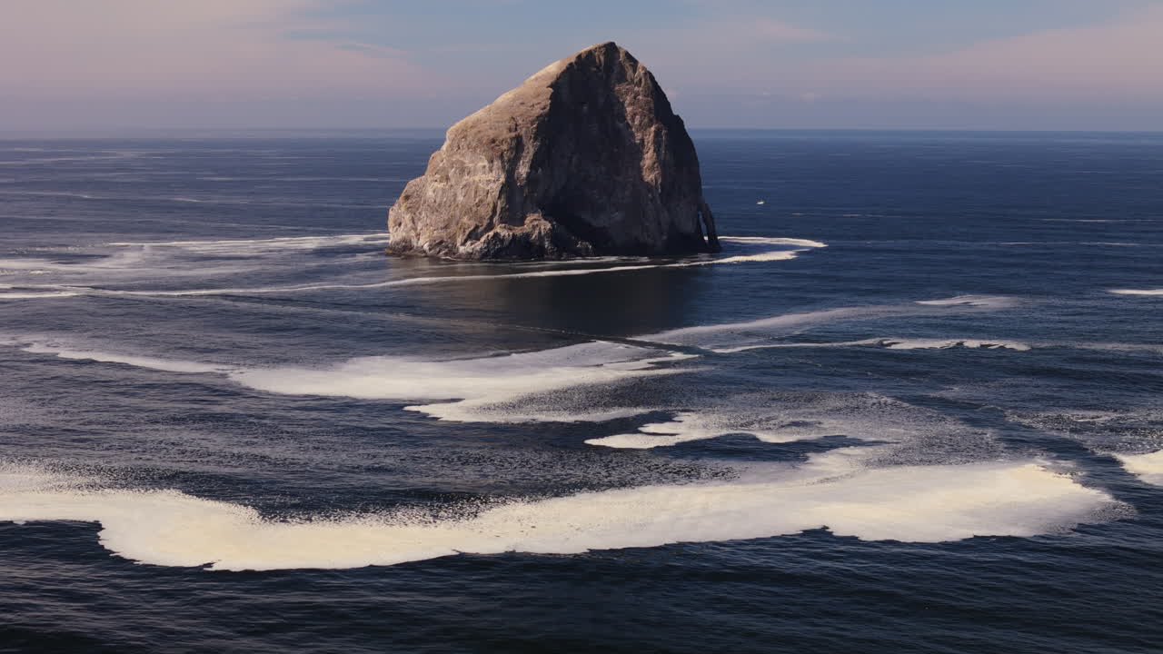 Coastal rock formation in the ocean