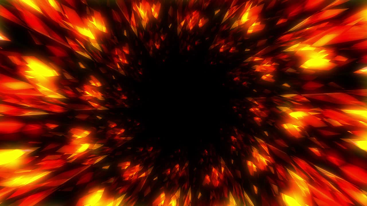 Abstract Fire Flame Illusion Looped Circle Tunnel Background