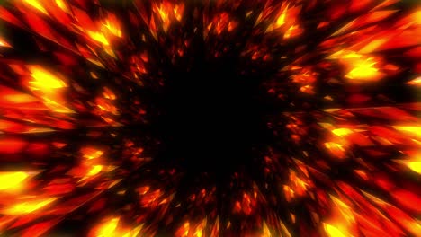 abstract fire flame illusion looped circle tunnel background