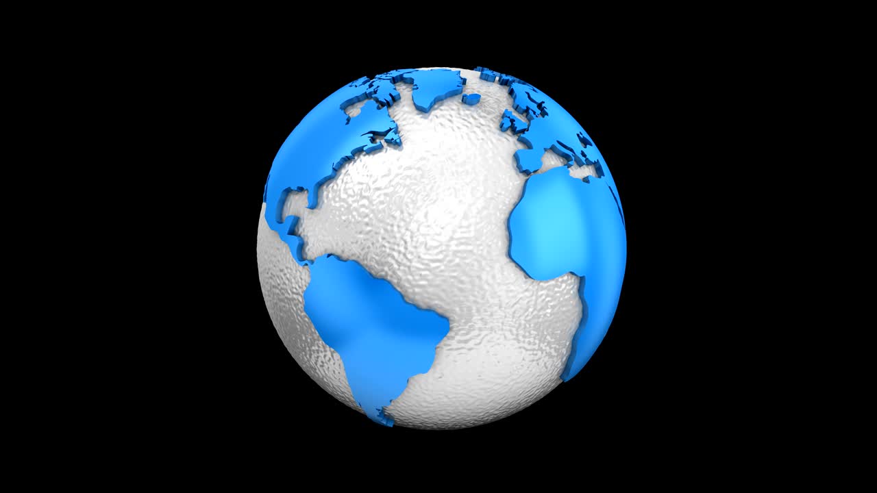 el mapa del mundo se convierte en un globo