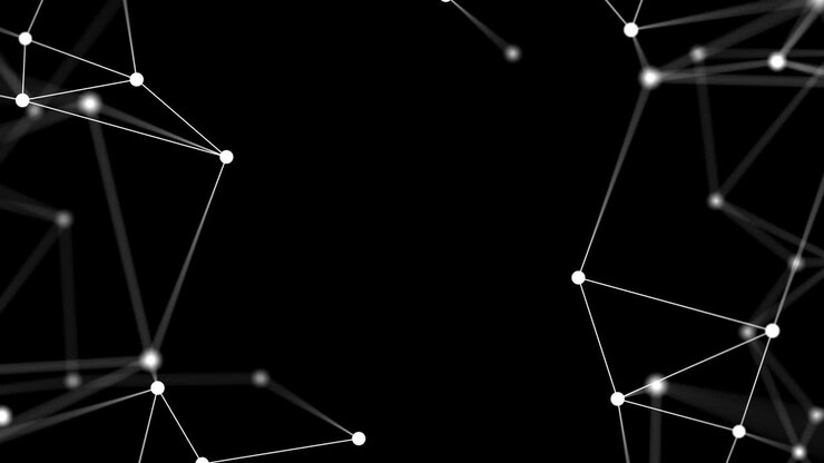 Loop 4K. Concetto di connessione di rete globale. Visualizzazione di big data.
