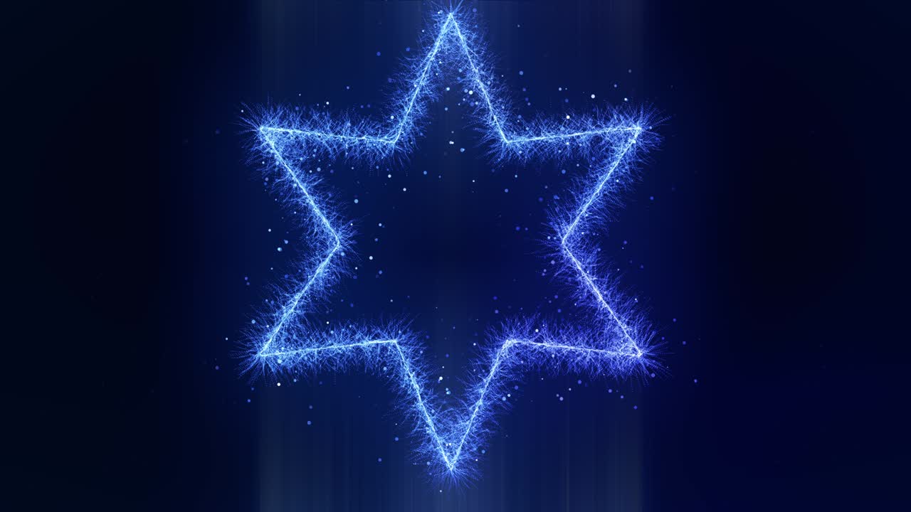 formas de estrellas iluminación con partículas de fondo