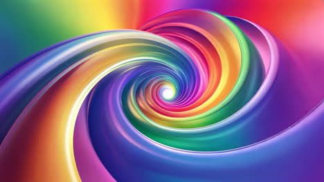 vibrant rainbow swirl tunnel