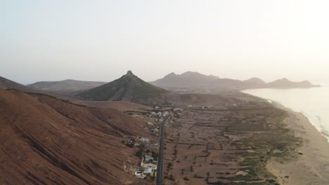 Bright-morning-sunlight-at-Porto-Santo-archipelago-with-volcanic-peaks