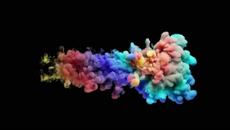 explosión de tinta de colores