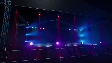 empty stage with colorful lighting