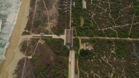 Rising-drone-shot-of-Casa-Wabi,-in-Mexico