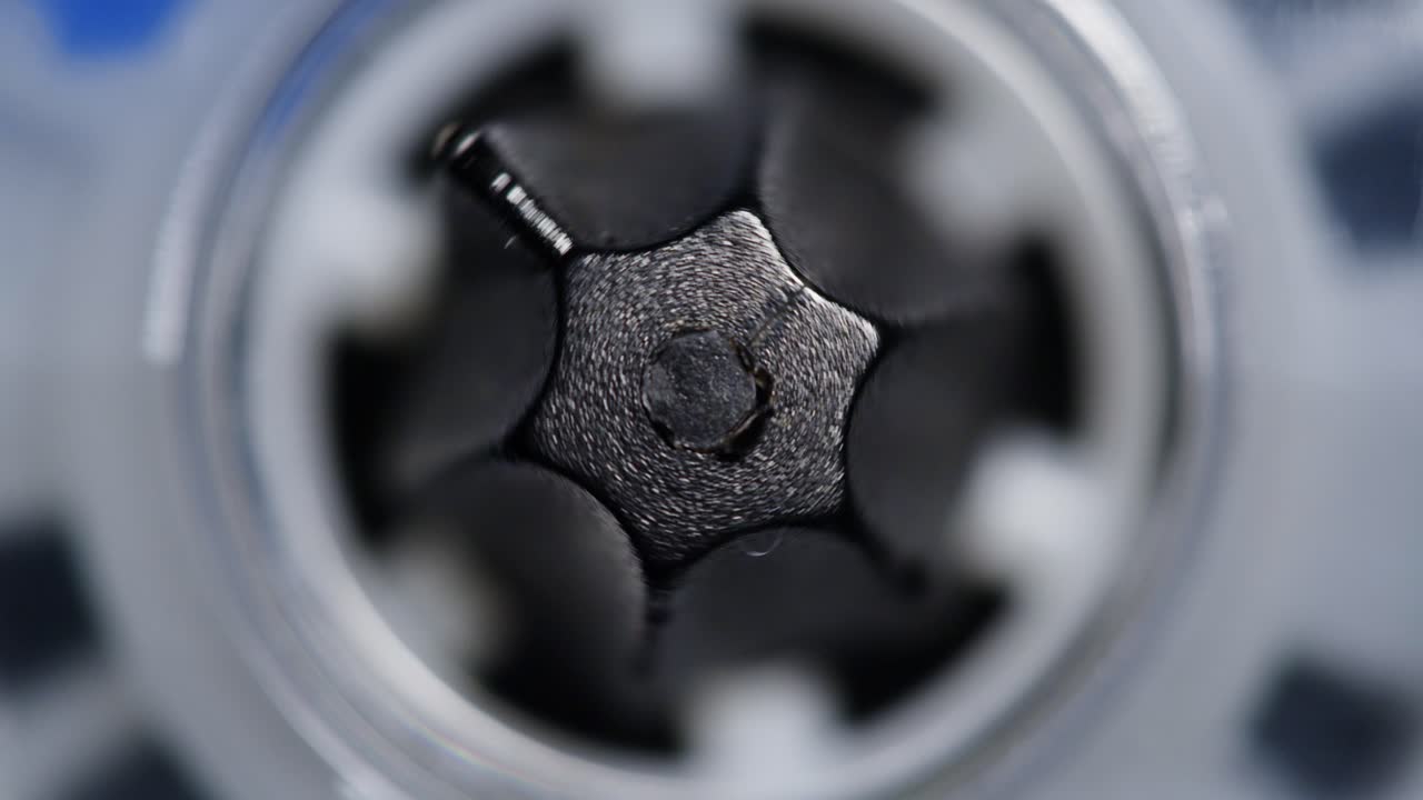 Close-up view of a mechanical component