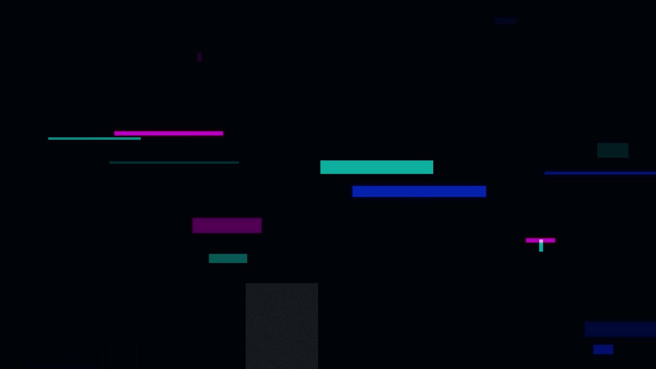 Digital Glitch Effect with Moving Colorful Horizontal Bars