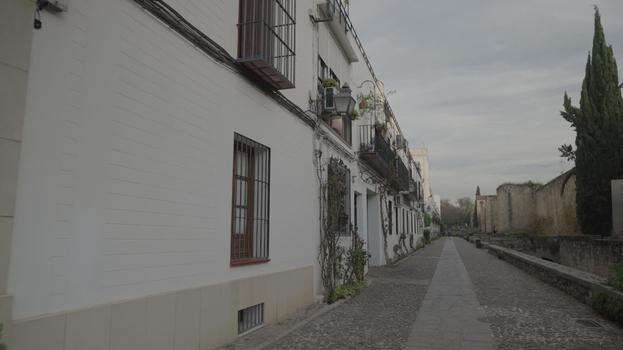 Street view of European architecture