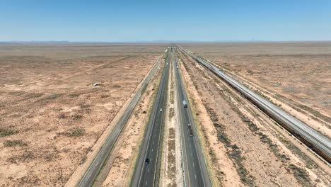 desert landscape with interstate highway