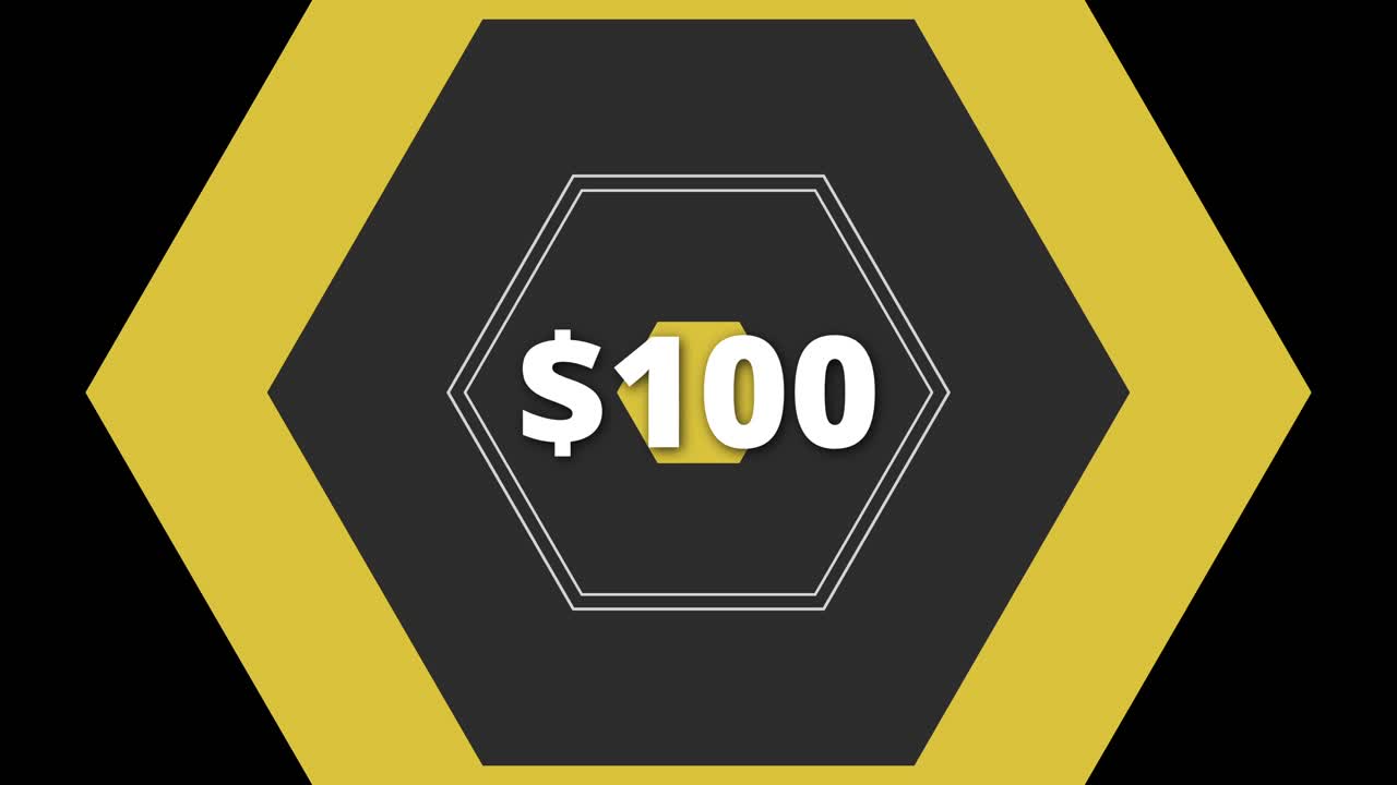 Explore an eye-catching graphic displaying a $100 price tag in a modern digital environment