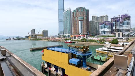 construction activity by the hong kong waterfront