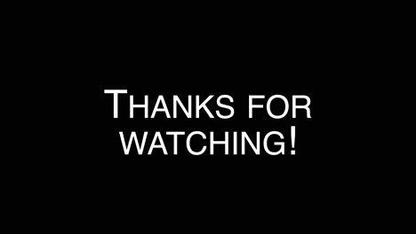 thanks thank you for watching animated kinetic moving text youtube video outro