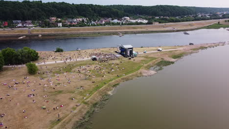 Jonines-2021-in-Kaunas-city,-aerial-drone-view