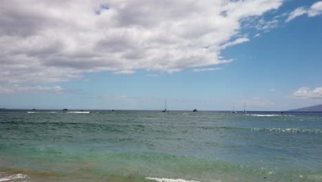 sailboats in the ocean of hawaii