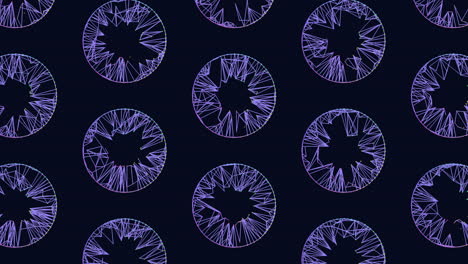 abstract circles blue and purple lines on black background