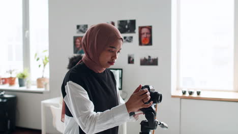 photographer setting up camera