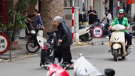 elderly person navigates through traffic safely