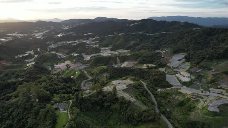 general landscape view of the brinchang district within the cameron highlands area of malaysia