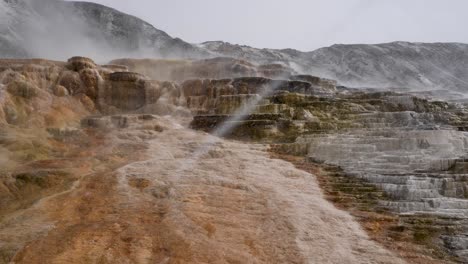 view of mammoth hot spring terraces