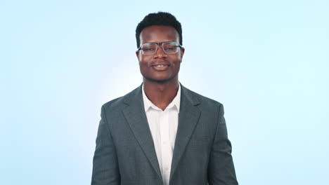 Businessman,-face-and-smile-of-black-man-in-studio