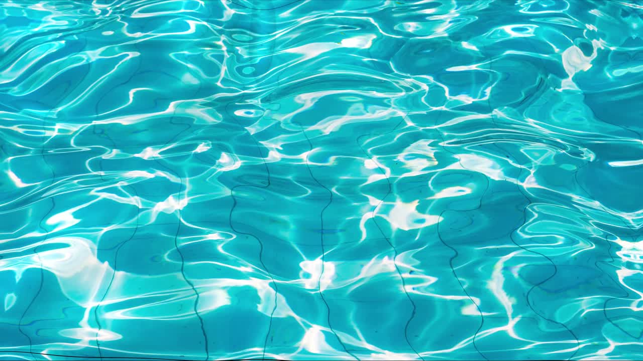 Refraction of sunlight top view texture water loop background.