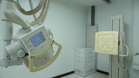 empty x-ray room with equipment, medium shot